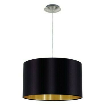 Svítidlo závěsné EGLO HL 1 O380 NICKEL-M SCHWARZ MASERLO