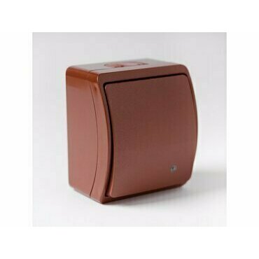 DAM K6So hnědá - Přepínač střídavý s doutnavkou, řazení 6