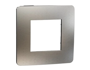 SCHN NU280256M Unica Studio Metal - Krycí rámeček jednonásobný, White Aluminium/Černý