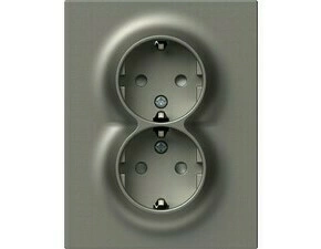 TEM ZÁSUVKA SCHUKO DVOJITÁ 2P+E 16A 250V~ TI F titan