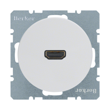 HAG 3315422089 Zásuvka HDMI, Berker R.x, bílá lesk
