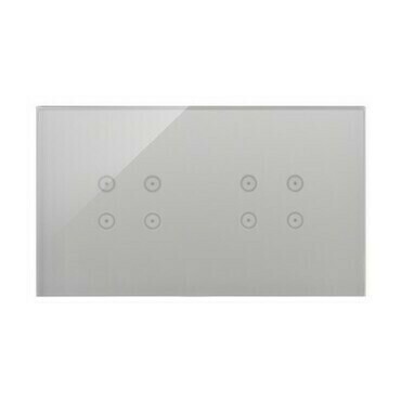 Kryt dotyk. ovl. SIMON DSTR244/71, 2 ovl. Simon 54 Touch, 4 dotyk.+4 dotyk., bouřková