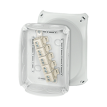 HEN DK 1010 GZ Krabcová rozvodka pro vnitřní a venkovní chráněné instalace IP 66, se svorkovnicí do