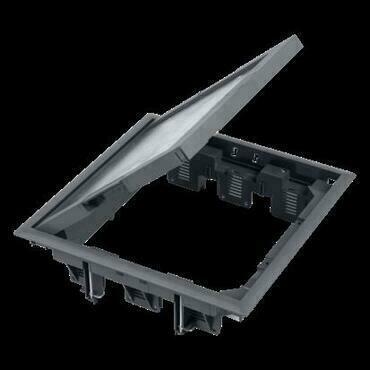 Krabice podlahová SIMON FB34005/1, čtverec, Simon FB, 12M K45 a 3M K45/2, víko 5mm, šedá