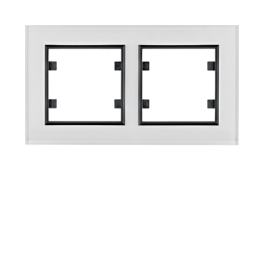 HAG WL9220 Rámeček 2-násobný vodorovný, lumina passion, bílé sklo