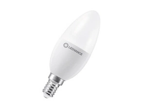 LED žárovka svíčka LEDVANCE LED CLB40 DIM 4.9W 827 FR E14 P, matná, stmívatelná