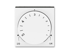 Termostat univerz. ABB Levit 3292H-A10101 62, , bílá/kouřová černá, s ot. nast. teploty (ovl.jedn.)