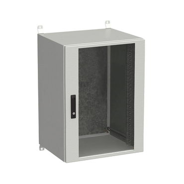 Rozvaděč nástěnný SOLARIX LC-20-18U-65-12-G, 19", 18U, 600x500 mm, skleněné dveře, zámek, venkovní