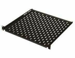 Police do rozvaděče CONTEG DP-PT-450, 19", 1U, nosnost 20 kg, hloubka 450 mm, černá