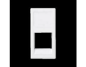Kryt datové zásuvky SIMON KA045/9, K45/2, na 1 zásuvku 3M®, plochý, bez clonek, 22, 5 x 45 mm, bílá