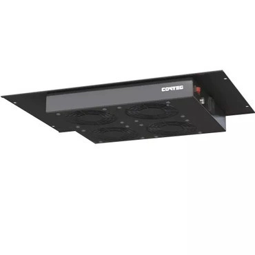Jednotka ventilační CONTEG DP-VEL-04/100, 19", 1U, 4 ventilace s termostatem, hloubka 1000mm