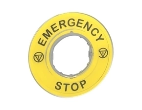 SCHN ZBY9320 3D kruhový štítek pro nouzové zastavení, EMERGENCY STOP