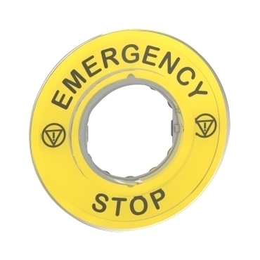 SCHN ZBY9320 3D kruhový štítek pro nouzové zastavení, EMERGENCY STOP