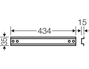 HEN Mi TS 45 Nosná lišta DIN, výška 15mm