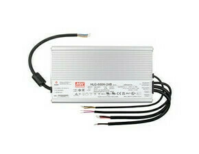 LED driver napěťový MEAN WELL HLG-600H-24B, 600 W, DC 24V/25A, IP67, kovové provedení, 1-10V a PWM