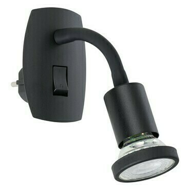 Bodové svítidlo zásuvkové PARRINI černá 70 mm 1x4,5W EGLO