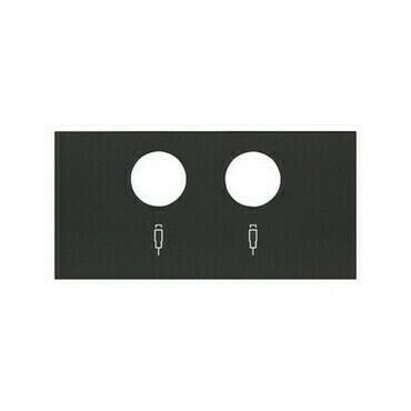 Kryt zásuvky anténní SIMON 10000053-238, R+TV+SAT, přístroj 1/2, černá matná