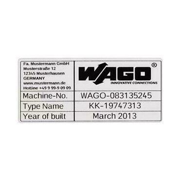 WAGO 210-802 Typové štítky