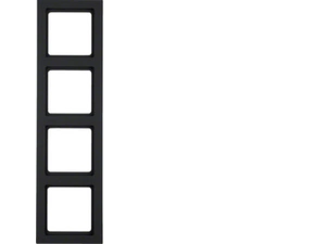 HAG 10146096 Rámeček 4-násobný, Berker Q.3, antracit, sametová