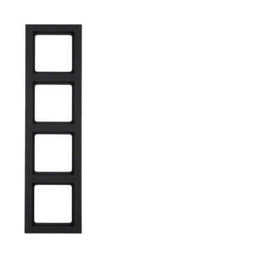 HAG 10146096 Rámeček 4-násobný, Berker Q.3, antracit, sametová