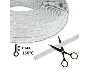 MC LED 4-žilový plochý silikonový kabel AWG22/0,35 mm2, bílý