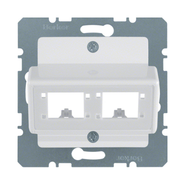 HAG 147209 Centrální díl pro 2x RJ45 Reichle & De-Massari, Cat.5e a Cat.6 nebo optické moduly, 30° š