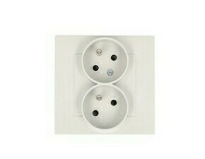 SIMON TGZ2TS/114 Zásuvka silová 2 násobná typ E, s uzemněním, pootočená, 16 A/250 V~ šroub