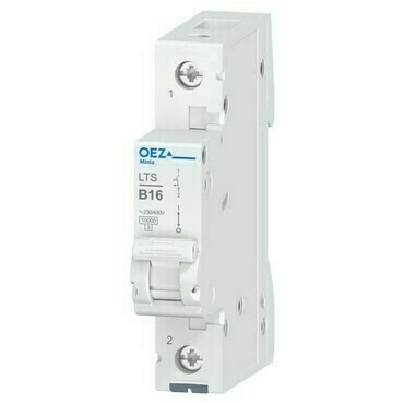 OEZ:41959 LTS-16B-1 Jistič In 16 A, Ue AC 230/400 V / DC 60 V, charakteristika B, 1pól, Icn 10 kA