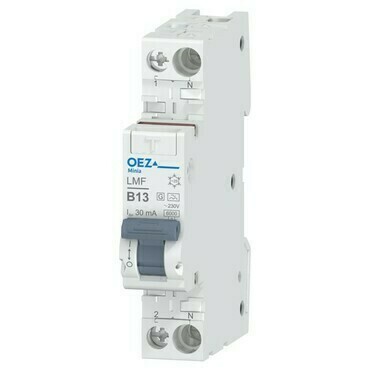 OEZ:46674 LMF-13B-1N-030A-G Jističochránič  (6 kA) In 13 A, Ue AC 230 V, charakteristika B, Idn 30 m