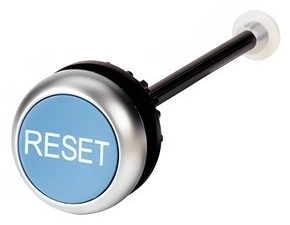 EATON 254834 M22-DZ-B-GB14 Resetovací tlačítko pro nadproudová relé, modré, štítek RESET