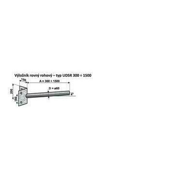 UDSR 1 - 1500 výložník rovný, rohový, stěnový