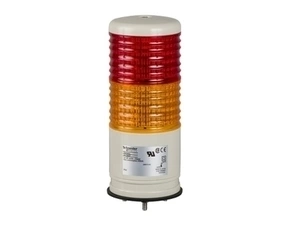 SCHN XVC6B25SK Smontovaný signální sloup,60 mm,LED,24VBzučák,Blikající,Rudý-Oranžový RP 0,53kč/ks