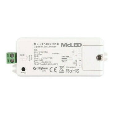 MC LED ZigBee přijímač - řízení jasu, 1 kanál, max. 8A