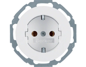 HAG 47452089 Zásuvka, SCHUKO, 16 A, 250 V ~, bezšroub. svorky, Serie R.classic, bílá, lesk