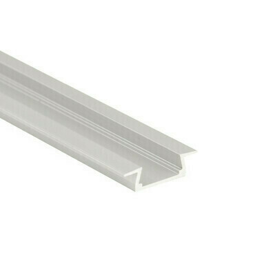 MC LED Vestavný hliníkový profil VR2, 22x7 mm, bez difuzoru, 2 m