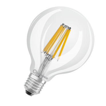 LED žárovka globe LEDVANCE LEDG95100DIM 11W 940 FILCL E27 S, čiřá, stmívatelná