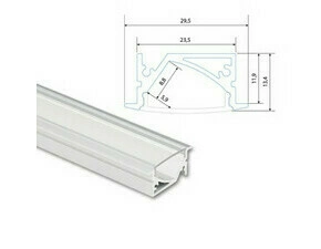 Profil vestavný MC LED VA 30x14mm, včetně čirého difuzoru, 2m