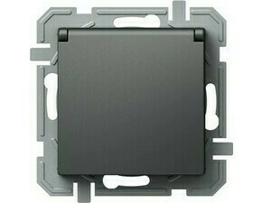 TEM ZÁSUVKA FRANCOUZSKÁ + KRYT 2P+E 16A 250V~ AA XO antracit/antracit