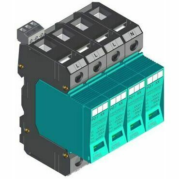 SEZ PO I 4 R 280V/12,5kA Přepěťová ochrana PO I 4 R 280 V/12,5 kA, modulární, vyměnitelná, B+C+D