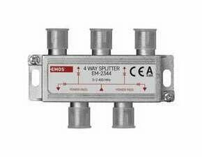 Rozbočovač anténní EMOS J0104, 1x vstup, 4x výstup, F konektor