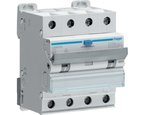 Chránič kombinovaný HAGER ADM475C chránič s nadproudovou ochranou C, 4 pól, 6 kA, 0,03