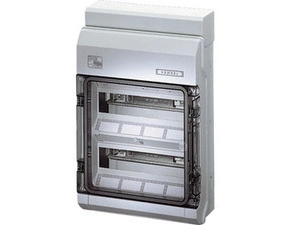 HEN KV PC 9224 Jističová skříň 2x 12 modulů pro nechráněnou venkovní instalaci, se svorkovnicí PE/N,