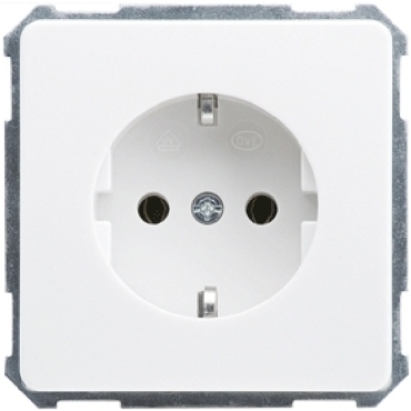 SCHN 215004 ELSO - zásuvka SCHUKO, šroubová, 250V 16A, čistě bílá