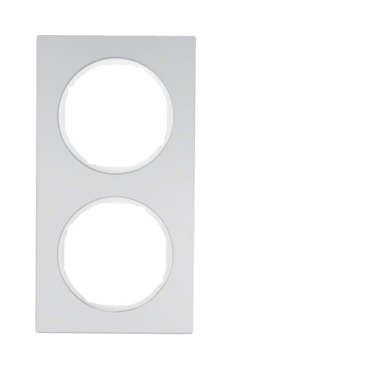 HAG 10122274 Rámeček 2-násobný, Berker R.3, alu/bílá