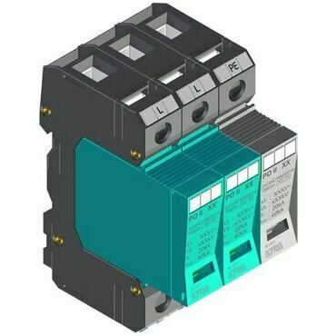 SEZ PO II 2+1 550V/40kA Přepěťová ochrana PO II 2+1 550 V/40 kA, modulární, vyměnitelná, C+D