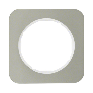 HAG 10112114 Rámeček 1-násobný, Berker R.1, ušlecht. ocel/bílá