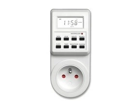 Digitální časový spínač ECOPLANET IP20, 1x zásuvka