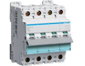 Jistič čtyřpolový HAGER NBN616 3+N pól. 16A, char.B, 10 kA