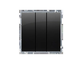 Ovladač zap. SIMON BASIC BMP31L.01/49, 3nás., LED podsv., ř. 1So+1So+1So, 10A/250V~, bezšr., černá