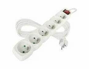 Kabel prodlužovací EMOS P1615, 6Z 5M S VYP.